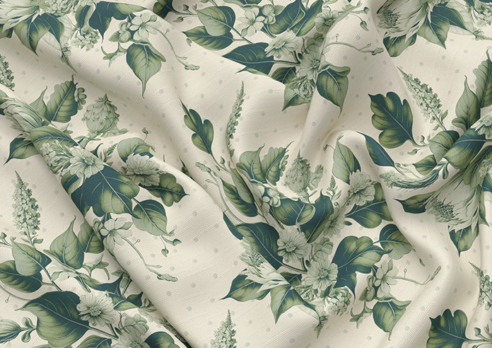 Pensford, Penn Bouquet Barbing Green - Twist&Fit Roman Blind - Image 4